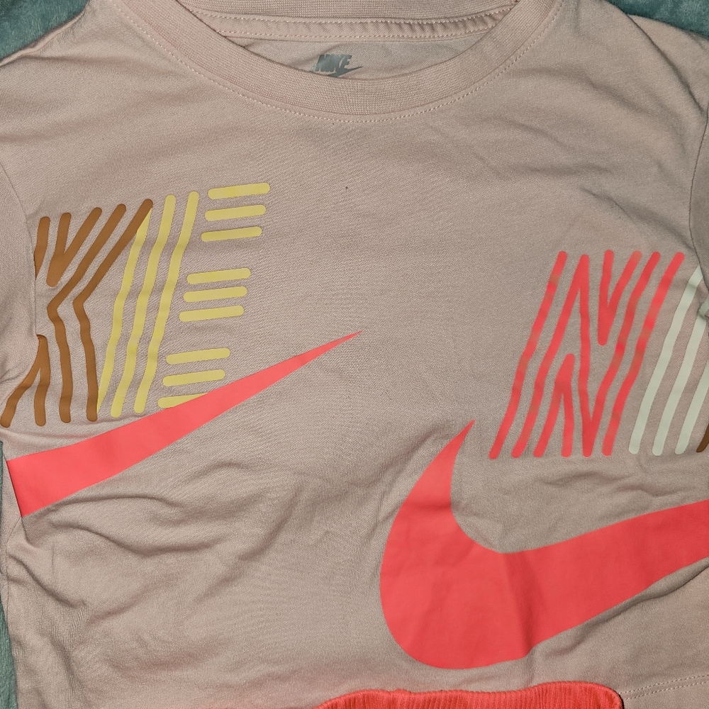 Nike Kids Pink and Neon Coral Active Set - Picture 2 of 6